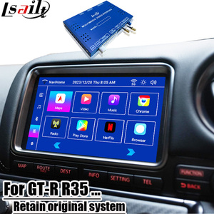 Interfaz Multimedia de Video Inalámbrica Lsailt Android 13 con CarPlay y Android Auto, Compatible con <span class=keywords><strong>Spotify</strong></span> para GT-R GTR R35 2008-2017 - Product Image 1