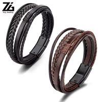 Bracelet en cuir tissé ethnique pour homme, avec boule en alliage, cadeau d'anniversaire