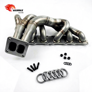 Zware uitlaatspruitstuk van roestvrij staal, bovenmontage, geschikt voor BMW N54 3.0L single turbo conversie twinscroll - Product Image 1