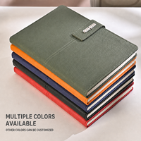 Carnets A5 en cuir PU à couverture rigide avec fermeture magnétique, papier épais, portables, pour bureau, personnalisation possible, directement de l'usine