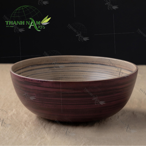 Cuenco para servir de bambú desechable personalizado OEM, acabado Natural, utensilios de cocina ecológicos sostenibles para ensalada de fideos, uso de cereales - Product Image 1