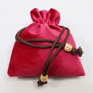 Sac d'emballage en velours avec cordon de serrage, pochette cadeau pour bijoux avec logo - Product Image 6