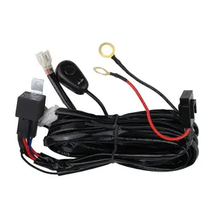 Customized Car Automotive Led Light Bar Wiring Harness Wire Kit