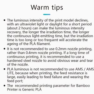 Lyjenny Factory OEM/ODM Filament d'imprimante 3D PLA violet lumineux 175mm 1kg Écologique Glow in Dark Fan's Choice 2025 Hottest - Product Image 6