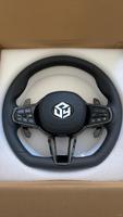 Volant entièrement en fibre de carbone et cuir pour Land Cruiser Golf A4 - Couleurs personnalisables et écran LED