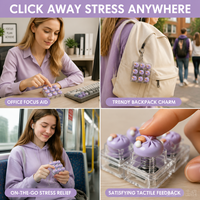 Porte-clés Fidget Clicker Mini Dumpling, Jouet à Pression à Interrupteur Mécanique Tactile, Décompression pour Adultes et Enfants, Soulagement de l'Anxiété et du Stress