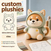 Fabricant OEM de jouets en peluche personnalisables : Animaux en peluche brodés rembourrés de coton PP, conception de poupées exclusives.