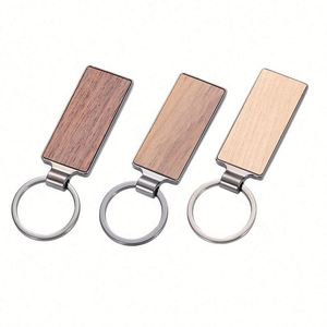 Personalized Wooden Keychains with Laser Engraved Logo - Custom Wood Keyrings for Promotional Gifts & Corporate Branding - Product Image 2