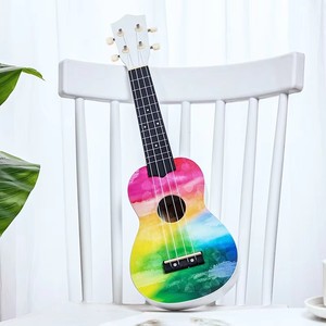 Ukulélé <span class=keywords><strong>de</strong></span> 21 pouces avec des images colorées d'instruments <span class=keywords><strong>de</strong></span> <span class=keywords><strong>musique</strong></span> <span class=keywords><strong>un</strong></span> petit ukulélé <span class=keywords><strong>de</strong></span> guitare arc-en-ciel - Product Image 4