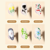 Logo personnalisé 10 Couleurs 8g Fleur Gel Ongles Peinture Blanche Nails Art Design Gel Liner Crème Nail Art Gel Couleur
