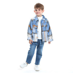 Automne garçon printemps veste infantile enfant en bas âge filles vêtements coton Plaid garçons enfants enfants manteau à manches longues boutonné haut chemise - Product Image 4