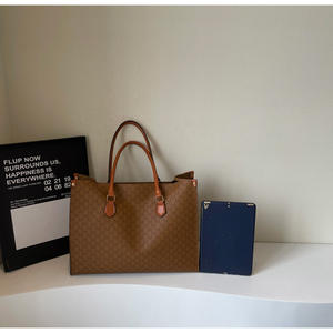 Vintage geometrico borse in pelle PU <span class=keywords><strong>monogramma</strong></span> lettera "M" Design per le donne borsa a tracolla grande capacità Shopping borsa da viaggio - Product Image 2