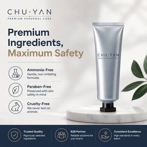 Crema de Coloración Capilar Herbal Marrón Castaño 100ml en Tubo, a Base de Plantas, Sin Amoníaco, Permanente, Calidad Profesional, Fabricante OEM ODM - Product Image 4