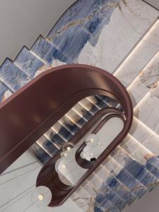 Carreaux d'escalier en spirale en marbre vert veiné pour l'immobilier haut <span class=keywords><strong>de</strong></span> gamme - Product Image 2