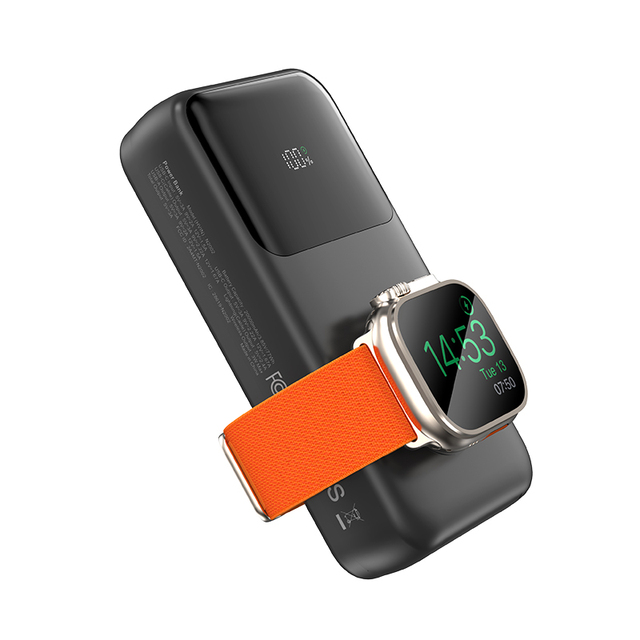 20000mAh High Capacity Smart Watch Charger Portable Magnetic Wireless Power Bank With Cables