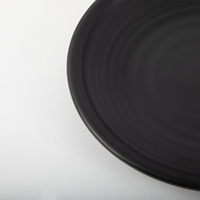 Assiettes de Dîner en Mélaminé Noir Mat Incassables, Logo Personnalisé Gratuit, Style Japonais Moderne, Vaisselle de Restaurant, Vente en Gros
