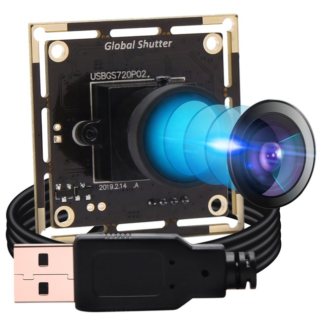Monochome AR0144 Global Shutter Raspberry Pi Fisheye Wide Angle USB Camera for Fast Fast Moving Objects Capture