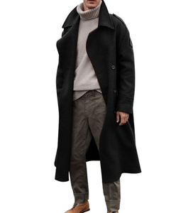Vendita calda cappotto lungo Trench da <span class=keywords><strong>uomo</strong></span> <span class=keywords><strong>giacca</strong></span> di lana <span class=keywords><strong>Tweed</strong></span> - Product Image 1