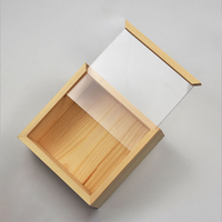 Boîte à couvercle coulissant en bois de pin faite à la main, moins chère, personnalisée avec logo, naturelle, non finie, petite boîte cadeau en bois
