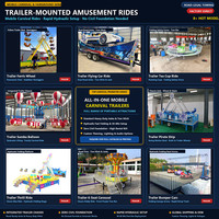 Manège Top Scan monté sur remorque, portable, pour fêtes foraines et parcs d'attractions, à vendre