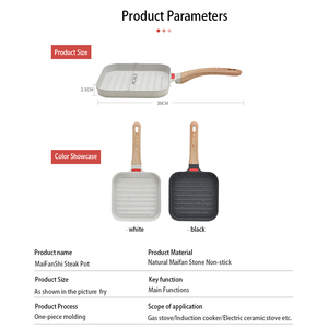 กระทะอลูมิเนียมอัลลอยด์เคลือบสารกันติดหลายชั้น ด้ามจับเบกาไลต์ รูปทรงสี่เหลี่ยม ทนความร้อน ทนทาน เป็นมิตรกับสิ่งแวดล้อม - Product Image 4
