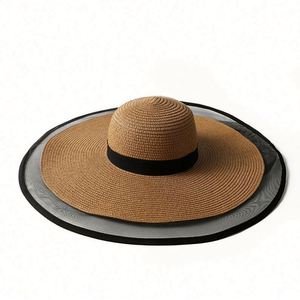 Chapeau à large bord polyvalent, chapeau de pêcheur, chapeau de paille pour l'été, protection solaire - Product Image 1