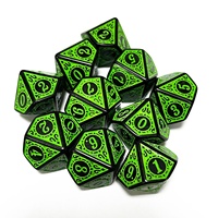 Dés à 10 faces en acrylique, forme polyédrique D10, couleur rétro, chiffres de 0 à 9, dés à numéros dégagés, dés à 10 faces pour RPG
