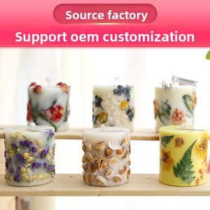 Candele Artigianali in Cera di Soia con Fiori Secchi, Decorative per Matrimoni e Capodanno, Ornamenti Regalo, Fragranza Romantica, Aromaterapia, Combustione Pulita - Product Image 4