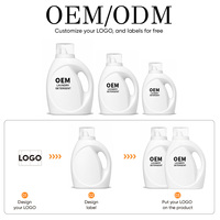 Aojie OEM 3L Liquide Détergent Lessive Écologique Jetable pour Vêtements 15-30% Ingrédients Parfum Jasmin Camélia Blanc 72H