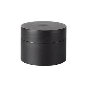 Empty plastic cosmetic face pp cream jar matte black white blue pink
