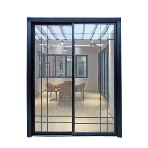 Puerta corredera de aluminio para cocina, precio deslizante de vidrio, balcón, patio con pantalla