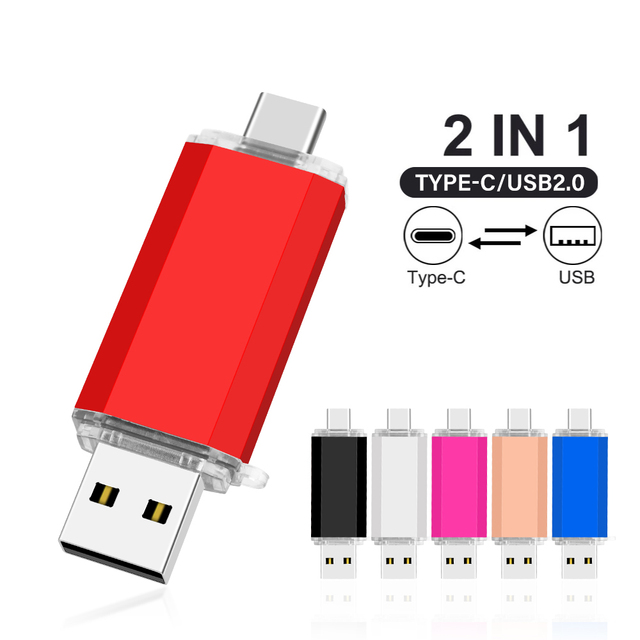 Wholesale USB 2.0 Flash Drive Otg 4GB Pen Drive TYPE-C Interface Smartphone U Disk Free logo