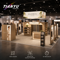 Stand d'exposition modulaire réutilisable TIANYU en structure aluminium avec mur en tissu pour les entrepreneurs en événements