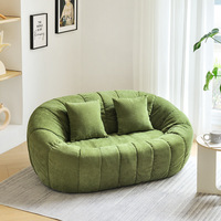 Chaise de canapé en velours d'agneau citrouille à double siège pour la maison Hôtel Bar Utilisation Rotation Sommeil Loisirs pour le salon Balcon Tissu