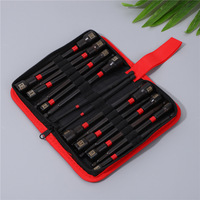 Jeu de douilles magnétiques 16 pièces en acier au carbone robuste, kit de tournevis à embouts pour perceuse électrique, industriel et portable