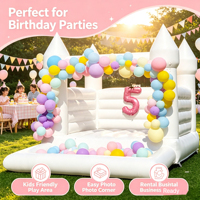 Château Gonflable de Luxe Blanc avec Piscine à Balles pour Mariages, Anniversaires, Événements, Entreprises, Vente en Gros, Personnalisable