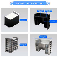 Écran LED portable incurvé haute résolution GOB pour DJ, mur vidéo, support de table pour bar, scène, concert, mariage, événement