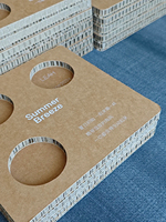 Koffiebekers, latte, fruitthee, 10mm bekerhouders, creatief design, promotionele honingraat papieren bekerbladen