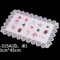 Napperons de table rectangulaires en plastique imprimés de fleurs de luxe Hunan Jingzhi 30x45cm, écologiques, durables et résistants à la chaleur