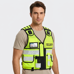 Chaleco de Seguridad de Alta Visibilidad para Hombre, Uniforme de Seguridad Reflectante de Poliéster para Guardias, para Todas las Estaciones - Product Image 1