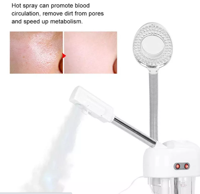 ORANGLES BOWKET 2-in-1 Hot Sale Facial Steamer | Ionic Skin Moisture Vaporizer with LED Magnifying Lamp | Deep Face Cleaning – orangles Qatar - angled perspective - presenting advantages - Image 4 of 6 | fits any environment | Purchase BOWKET 2-in-1 Hot Sale Facial Steamer | Ionic Skin Moisture Vaporizer with LED Magnifying Lamp | Deep Face Cleaning – orangles Qatar Michigan | Free Shipping ORANGLES