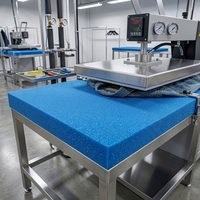 Feuille de mousse de silicone à cellules ouvertes bleue 20MM, rouleau 1,5Mx5M, extra épaisse, pour protection de table à repasser