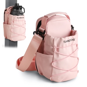 Bolsa de Gimnasio Magnética Rosada LAMGOYI <span class=keywords><strong>para</strong></span> Mujer, Riñonera Cruzada Impermeable con Cierre de Cremallera y Soporte <span class=keywords><strong>para</strong></span> Botella de Agua <span class=keywords><strong>para</strong></span> Deporte y Fitness - Product Image 1