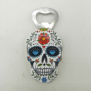 Abrebotellas con estampado de resina personalizada, abridor de botellas de calavera <span class=keywords><strong>mexicana</strong></span>, imán de nevera, recuerdo <span class=keywords><strong>mexicana</strong></span> - Product Image 3