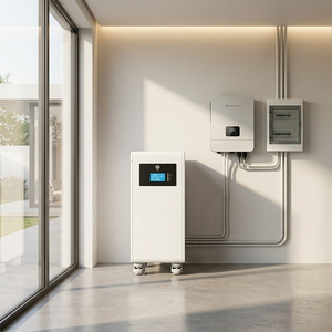 Sistema de Almacenamiento de Energía Apilable Todo en Uno de 48V 5-10kW Fuera de la Red con Comunicación RS485, Gabinete Blanco con Ruedas - Product Image 2
