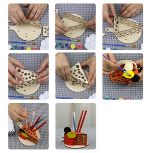 Portalápices personalizables con forma de dinosaurio, puzle, venta al por mayor - Product Image 5