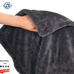 Microfiber Wholesale Manufacturer Custom Double Sided Microfibra Auto Fast Car Drying Towels Twisted Loop Microfiber Cloth Car Wash Towel