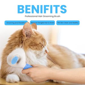 Round Head Slicker Comb for Cats and Dogs Gentle Grooming <b>Brush</b> for Removing Loose Fur Mats Dander and Improving <b>Pet</b> Coat Health - Product Image 6
