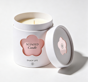 Emballage en tube de papier pour bougie parfumée, recyclable, design personnalisé mignon, impression quadricolore, produit ménager - Product Image 1