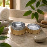 Kemasan Kosmetik Aluminium Tutup Bambu Ramah Lingkungan Premium Kustom 10ml Wadah Perawatan Kulit Berkelanjutan Grosir Massal